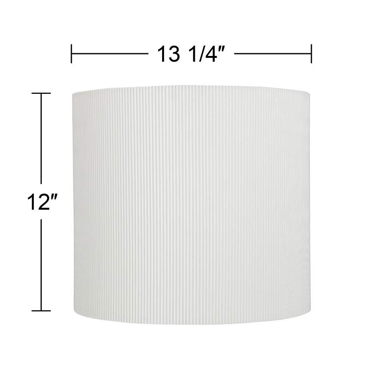 Image 7 Springcrest White Sandstone Drum Lamp Shade 13.25x13.25x12 (Spider) more views