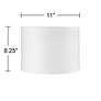 2_Springcrest White Sandstone Linen Half Shade 11x11x8.25 (Spider) more views
