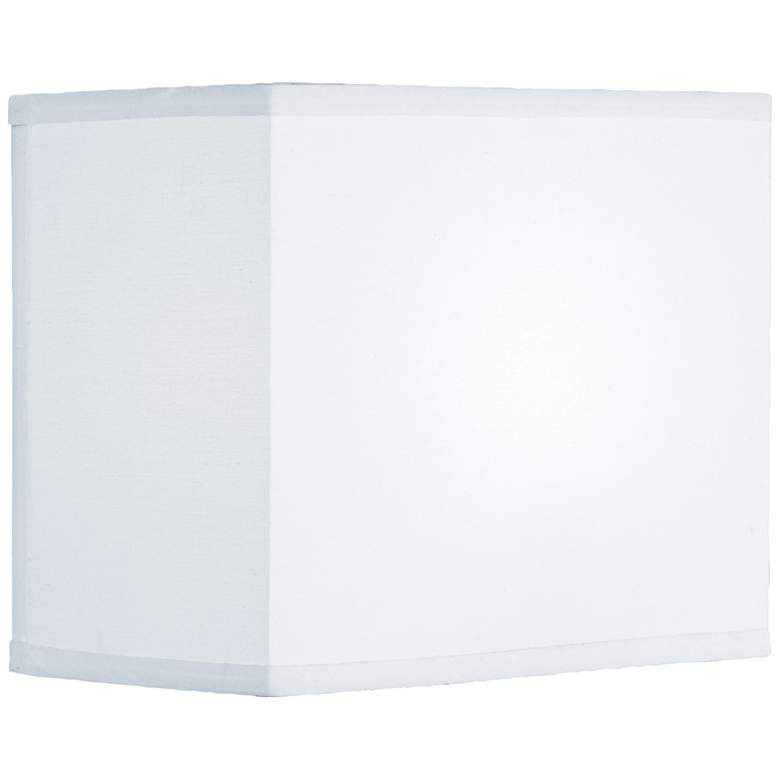 Image 1 Springcrest White Sandstone Linen Rectangular Half-Shade 11x11x9x9 (Spider)