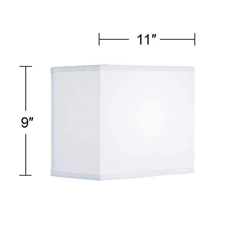 Image 2 Springcrest White Sandstone Linen Rectangular Half-Shade 11x11x9x9 (Spider) more views