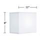 2_Springcrest White Sandstone Linen Rectangular Half-Shade 11x11x9x9 (Spider) more views