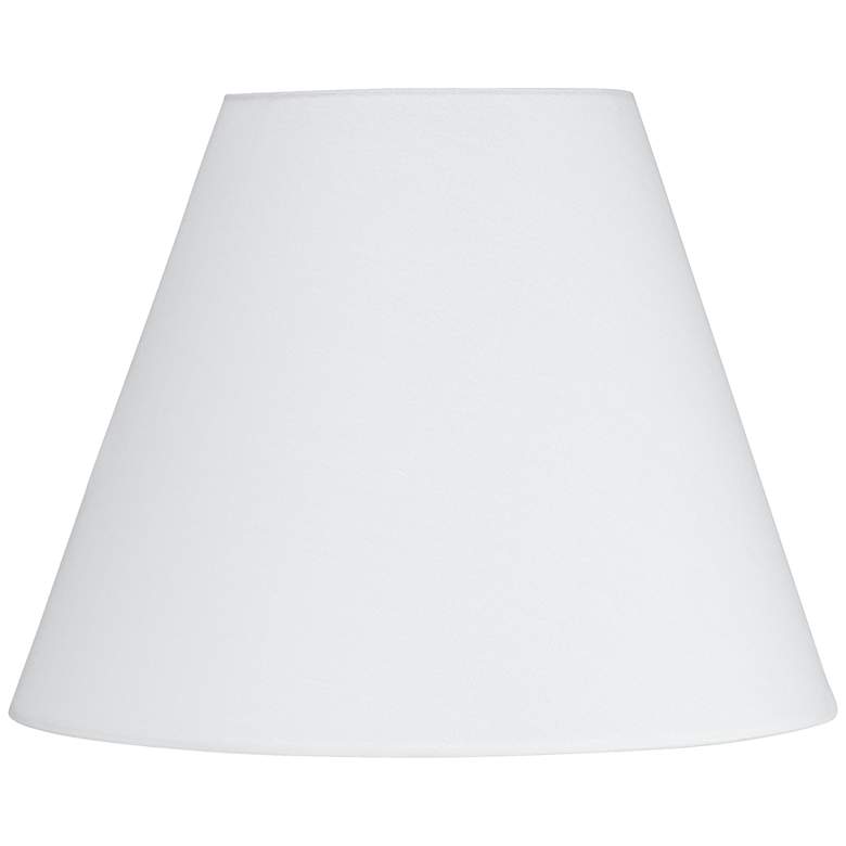 Image 1 Springcrest White Sandstone Linen Round Hardback Empire Shade 6x12x9 (Uno)