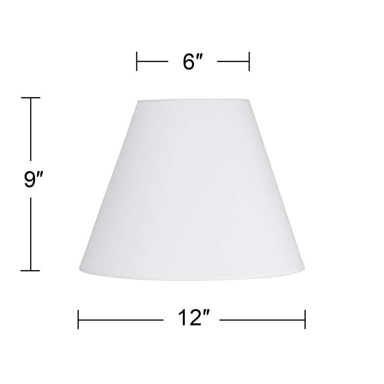 Image 2 Springcrest White Sandstone Linen Round Hardback Empire Shade 6x12x9 (Uno) more views