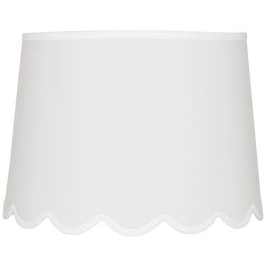 Springcrest White Scallop Bottom Empire Lamp Shade 13x15x11 (Spider)