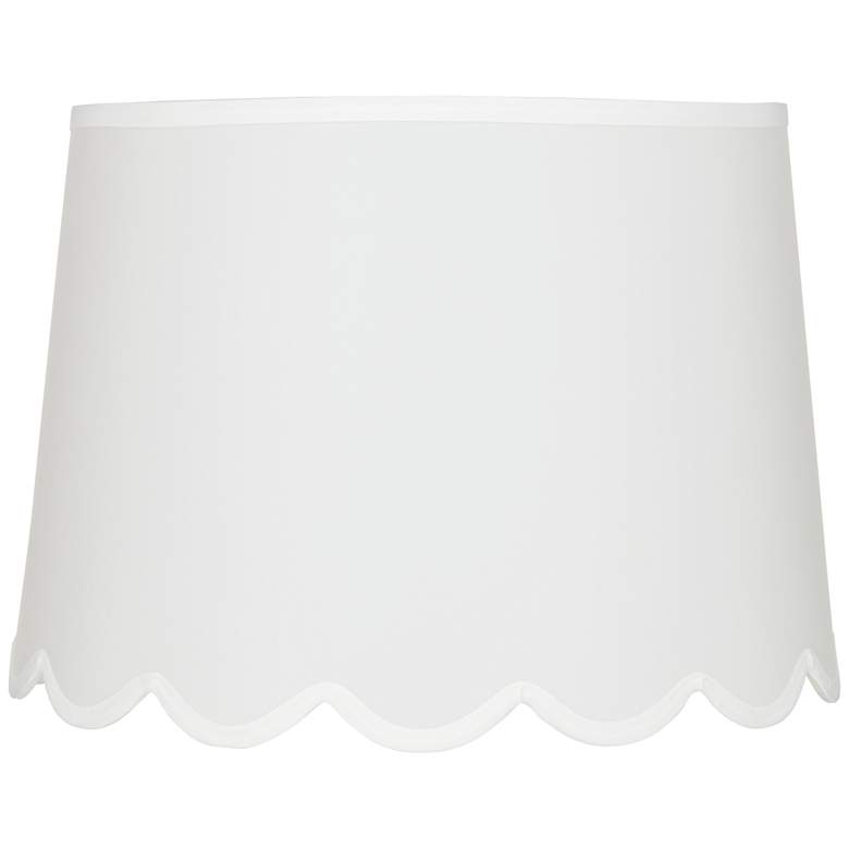 Image 1 Springcrest White Scallop Bottom Empire Lamp Shade 13x15x11 (Spider)