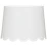 1_Springcrest White Scallop Bottom Empire Lamp Shade 13x15x11 (Spider)