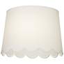 3_Springcrest White Scallop Bottom Empire Lamp Shade 13x15x11 (Spider) more views