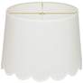 4_Springcrest White Scallop Bottom Empire Lamp Shade 13x15x11 (Spider) more views