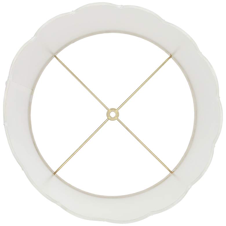 Image 5 Springcrest White Scallop Bottom Empire Lamp Shade 13x15x11 (Spider) more views