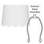 6_Springcrest White Scallop Bottom Empire Lamp Shade 13x15x11 (Spider) more views