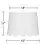 7_Springcrest White Scallop Bottom Empire Lamp Shade 13x15x11 (Spider) more views