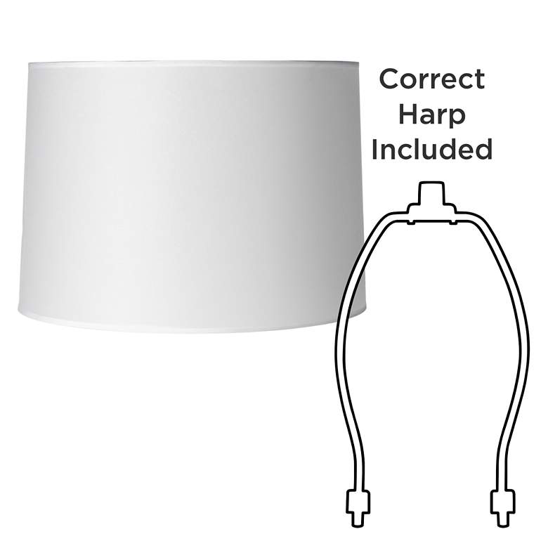 Image 5 Springcrest White Set of 2 Hardback Drum Lamp Shades 15x16x11 (Spider) more views