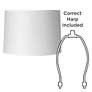 5_Springcrest White Set of 2 Hardback Drum Lamp Shades 15x16x11 (Spider) more views