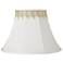 Springcrest White Shade with Embroidered Leaf Trim 9x18x13 (Spider)