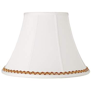 Springcrest White Shade with Gold and Rust Trim 9x18x13 (Spider)