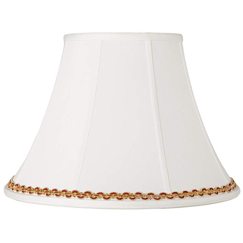 Image 1 Springcrest White Shade with Gold and Rust Trim 9x18x13 (Spider)