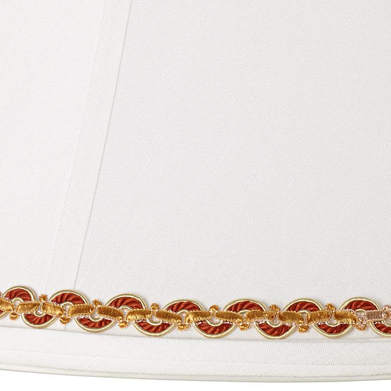 Image 2 Springcrest White Shade with Gold and Rust Trim 9x18x13 (Spider) more views
