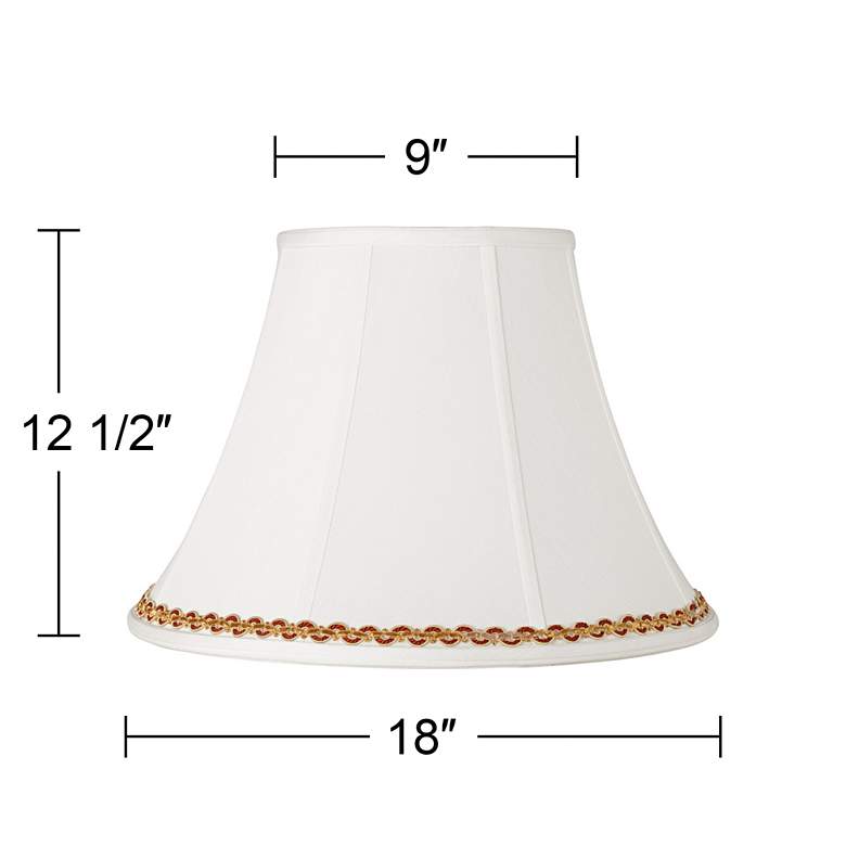 Image 3 Springcrest White Shade with Gold and Rust Trim 9x18x13 (Spider) more views