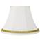 Springcrest White Shade with Gold Satin Weave Trim 9x18x13 (Spider)