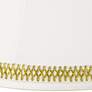 2_Springcrest White Shade with Gold Satin Weave Trim 9x18x13 (Spider) more views