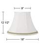 3_Springcrest White Shade with Lace and Rhinestone Trim 9x18x13 (Spider) more views
