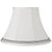 Springcrest White Shade with Silver Looped Trim 9x18x13 (Spider)