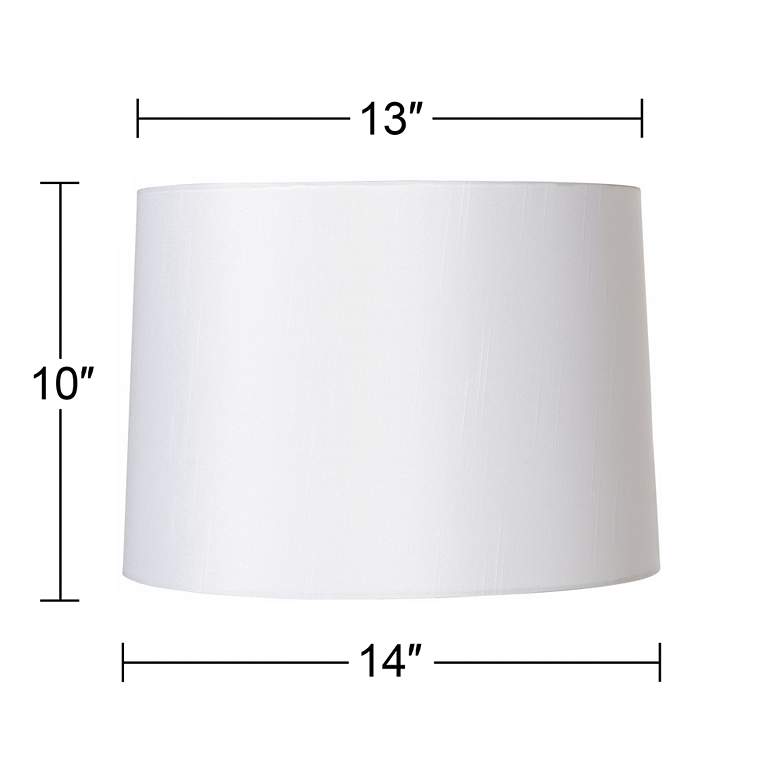 Image 5 Springcrest White Tapered Drum Lamp Shades 13x14x10 (Spider) Set of 2 more views