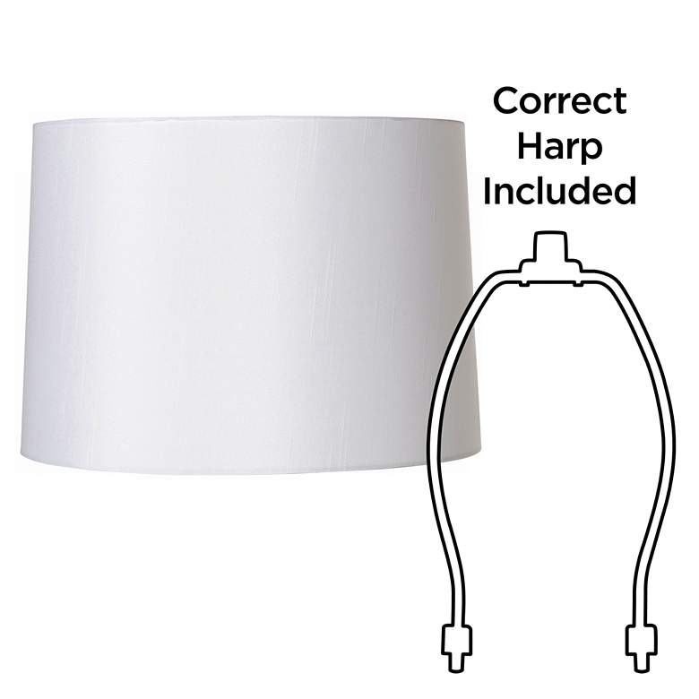 Image 6 Springcrest White Tapered Drum Lamp Shades 13x14x10 (Spider) Set of 2 more views