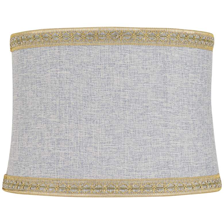 Image 1 Springcrest Winseller Blue Gray Softback Drum Lamp Shade 13x14x10 (Spider)