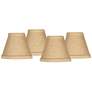 1_Springcrest Woven Burlap Set of 4 Chandelier Clip Shades 3x6x5 (Clip-On)