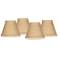 Springcrest Woven Burlap Set of 4 Chandelier Clip Shades 3x6x5 (Clip-On)