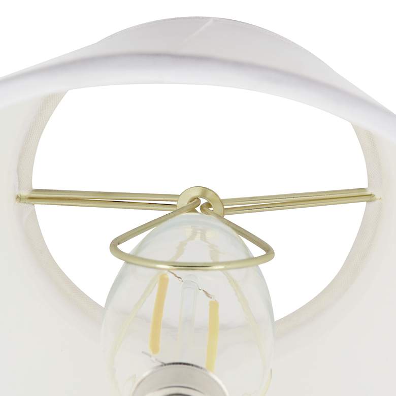 Image 4 Springcrest Woven Burlap Set of 4 Chandelier Clip Shades 3x6x5 (Clip-On) more views