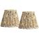 Springcrest Yellow Pleated Clip-On Lamp Shades 3.5x6x5 Set of 2