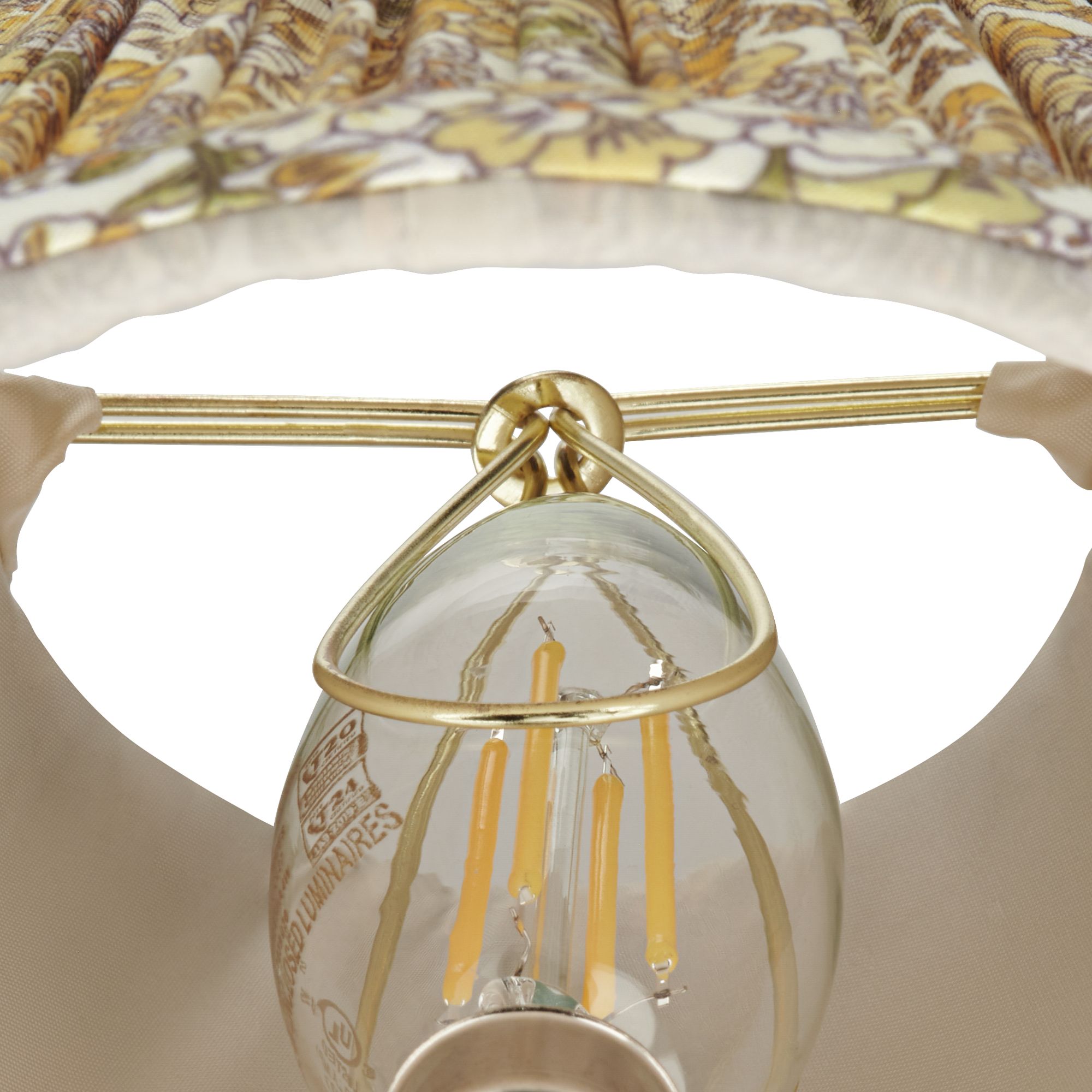 Image 3 Springcrest Yellow Pleated Clip-On Lamp Shades 3.5x6x5 Set of 4 more views