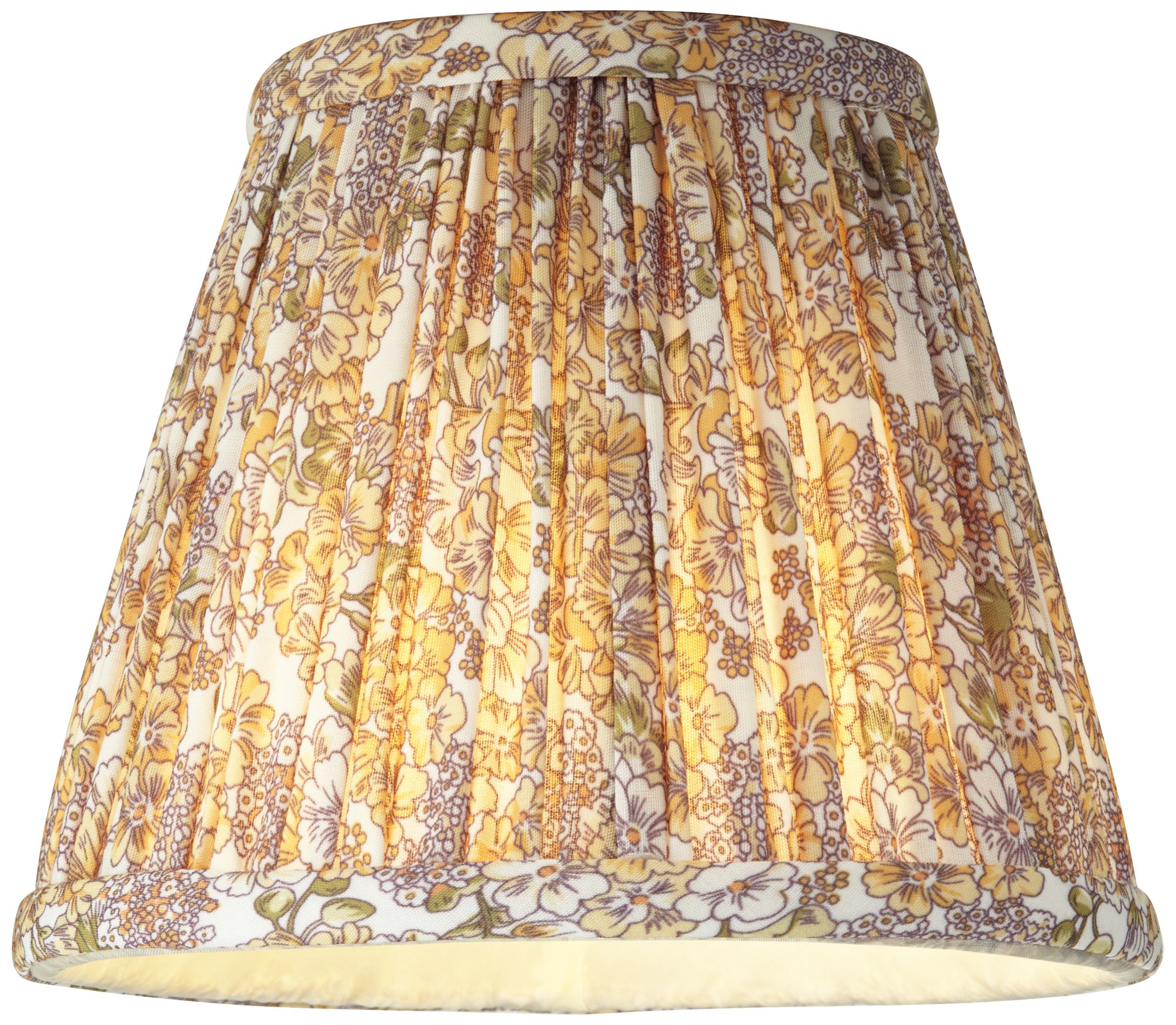 Image 5 Springcrest Yellow Pleated Clip-On Lamp Shades 3.5x6x5 Set of 4 more views