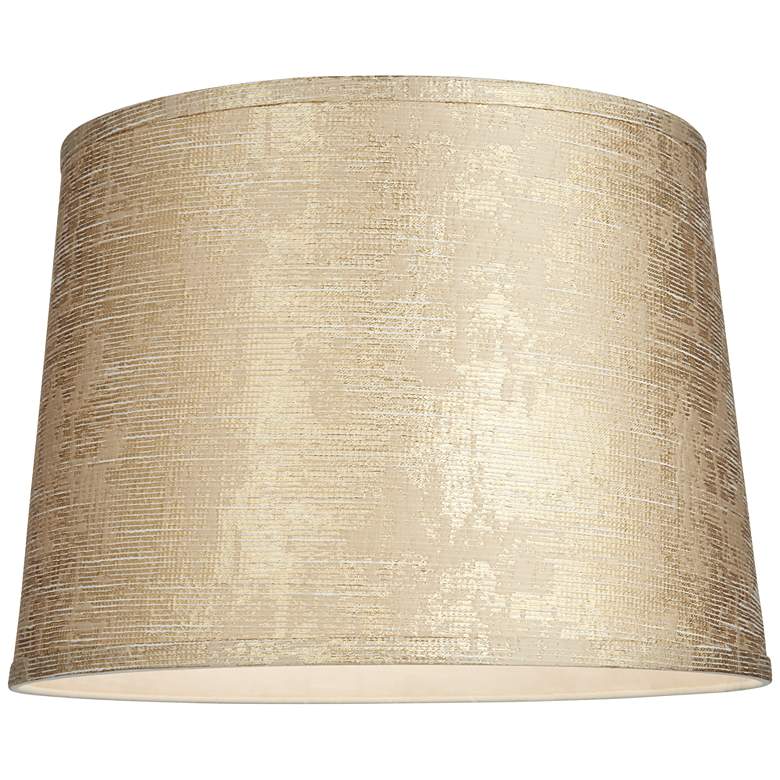 Image 3 Springcrest Zena Embroidered Gold Tapered Drum Lamp Shade 13x15x11 (Spider) more views