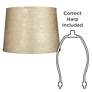 6_Springcrest Zena Embroidered Gold Tapered Drum Lamp Shade 13x15x11 (Spider) more views