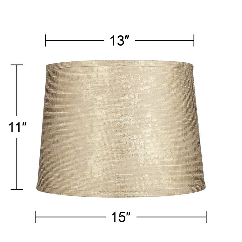 Image 7 Springcrest Zena Embroidered Gold Tapered Drum Lamp Shade 13x15x11 (Spider) more views