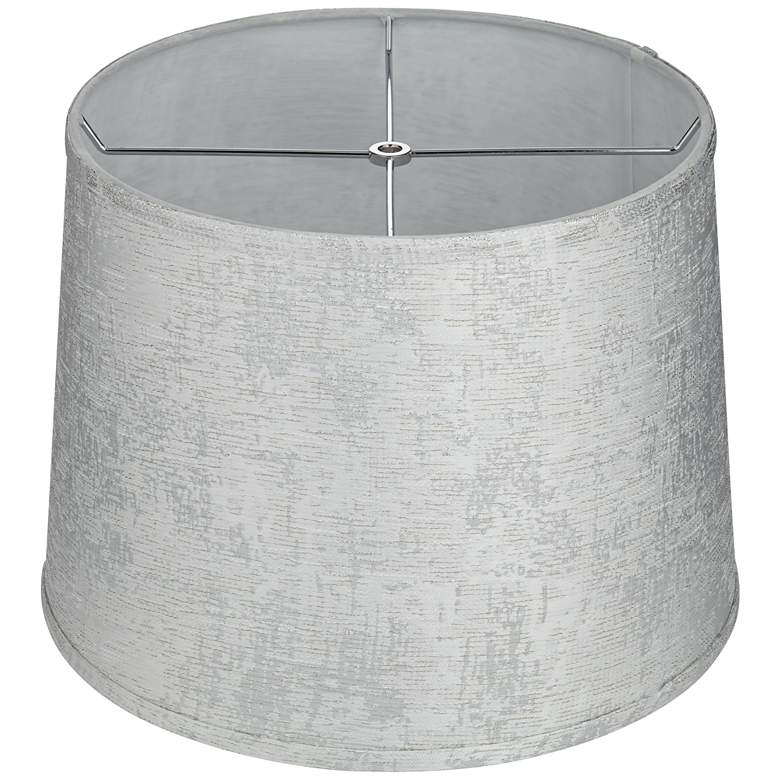 Image 4 Springcrest Zena Embroidered Silver Drum Lamp Shade 13x15x11 (Spider) more views
