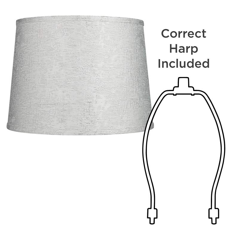 Image 6 Springcrest Zena Embroidered Silver Drum Lamp Shade 13x15x11 (Spider) more views