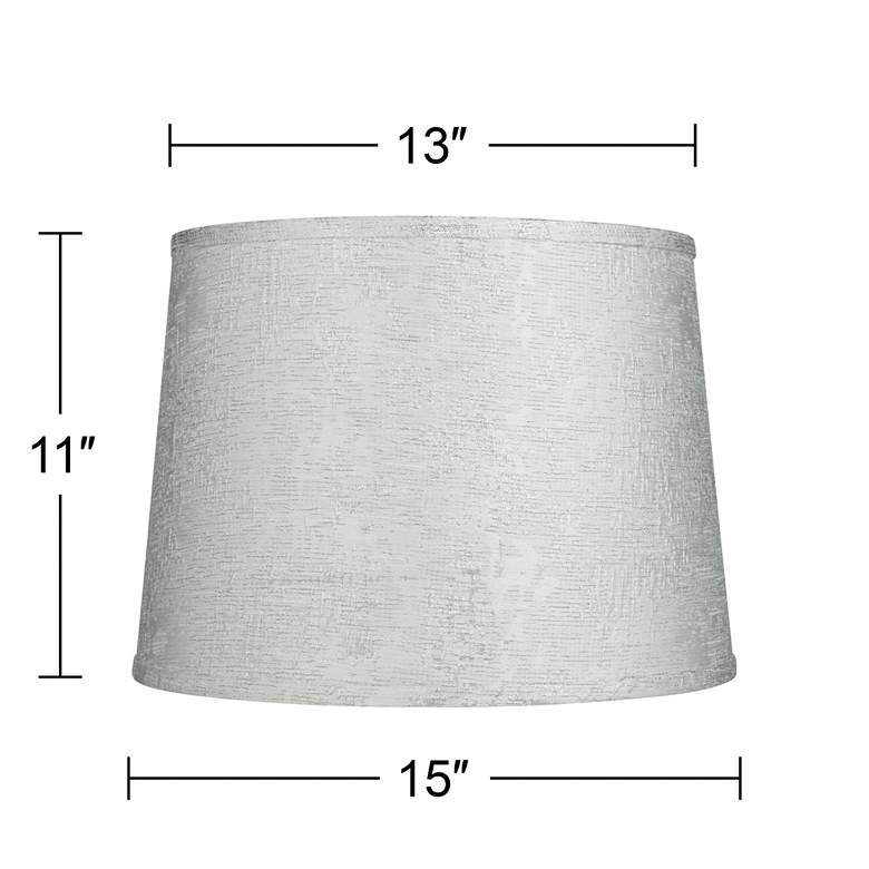 Image 7 Springcrest Zena Embroidered Silver Drum Lamp Shade 13x15x11 (Spider) more views