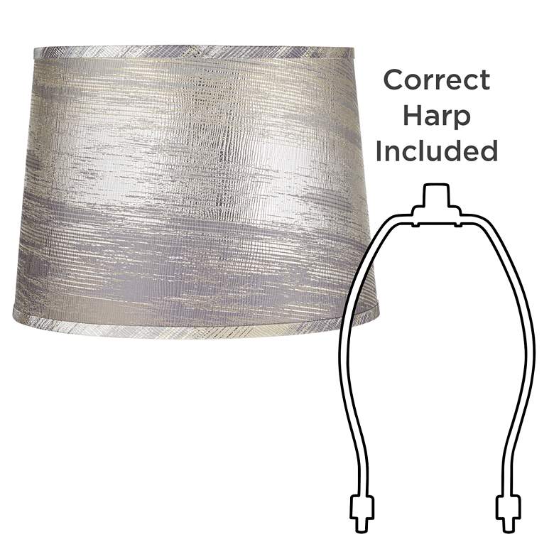 Image 6 Springcrest Zena Silver and Gold Tapered Drum Lamp Shade 13x15x11 (Spider) more views