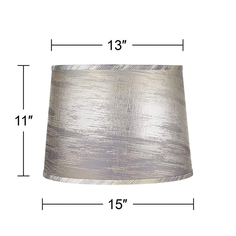 Image 7 Springcrest Zena Silver and Gold Tapered Drum Lamp Shade 13x15x11 (Spider) more views