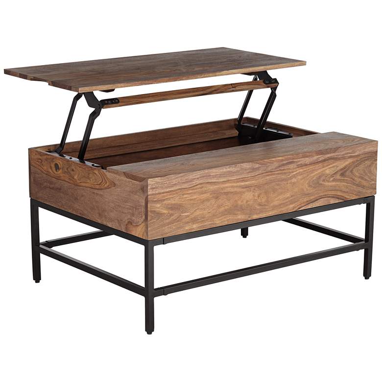 Image 3 Springdale ll 36" Wide Natural Wood Lift Top Cocktail Table