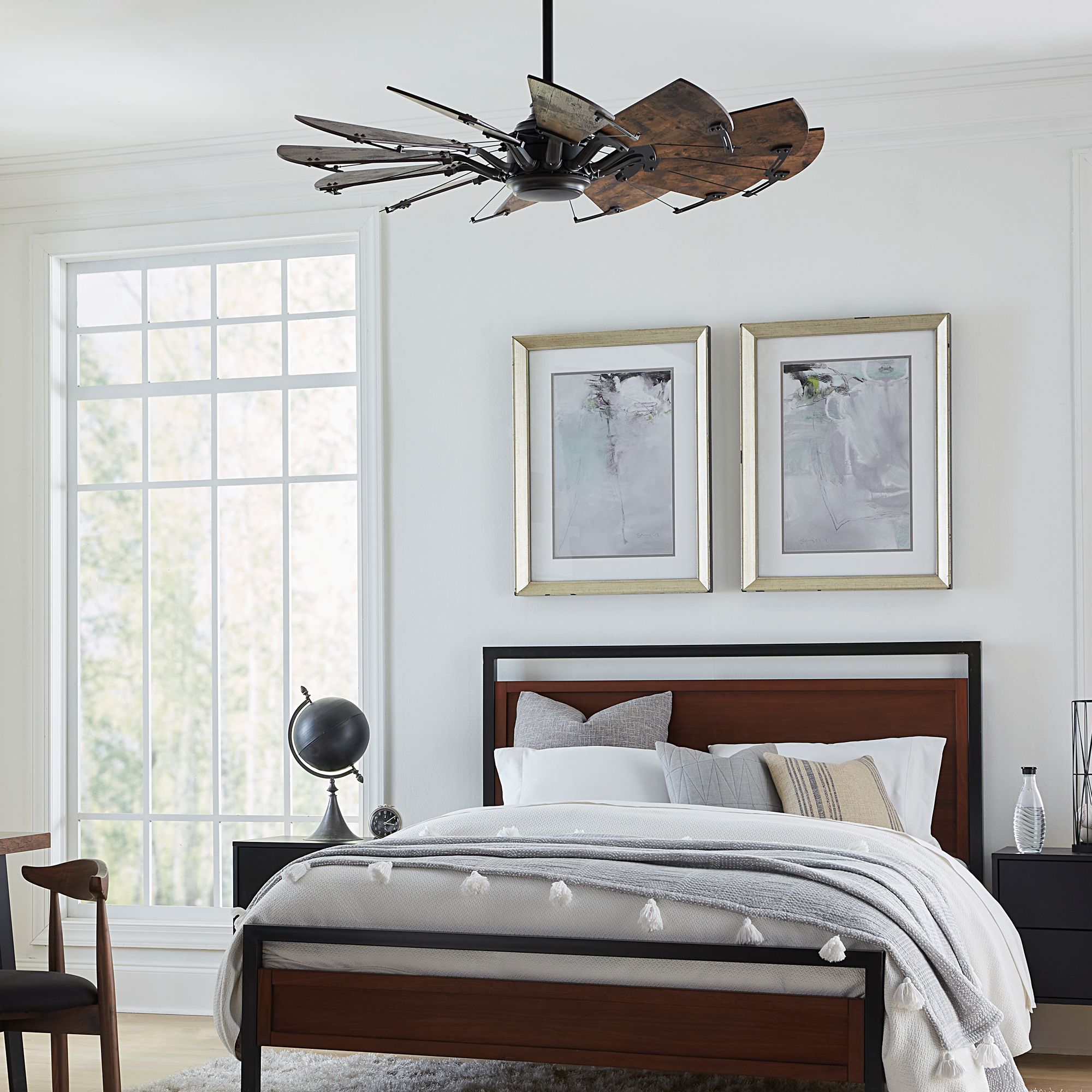 Springer Collection 52-Inch 12-Blade DC Motor Windmill Ceiling Fan