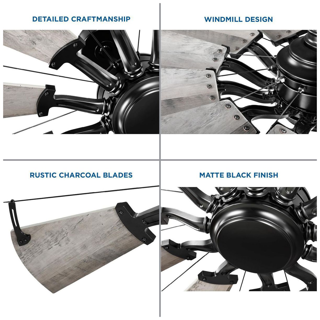 Thumbnail4 of Springer Collection 52-Inch 12-Blade DC Motor Windmill Ceiling Fan more views