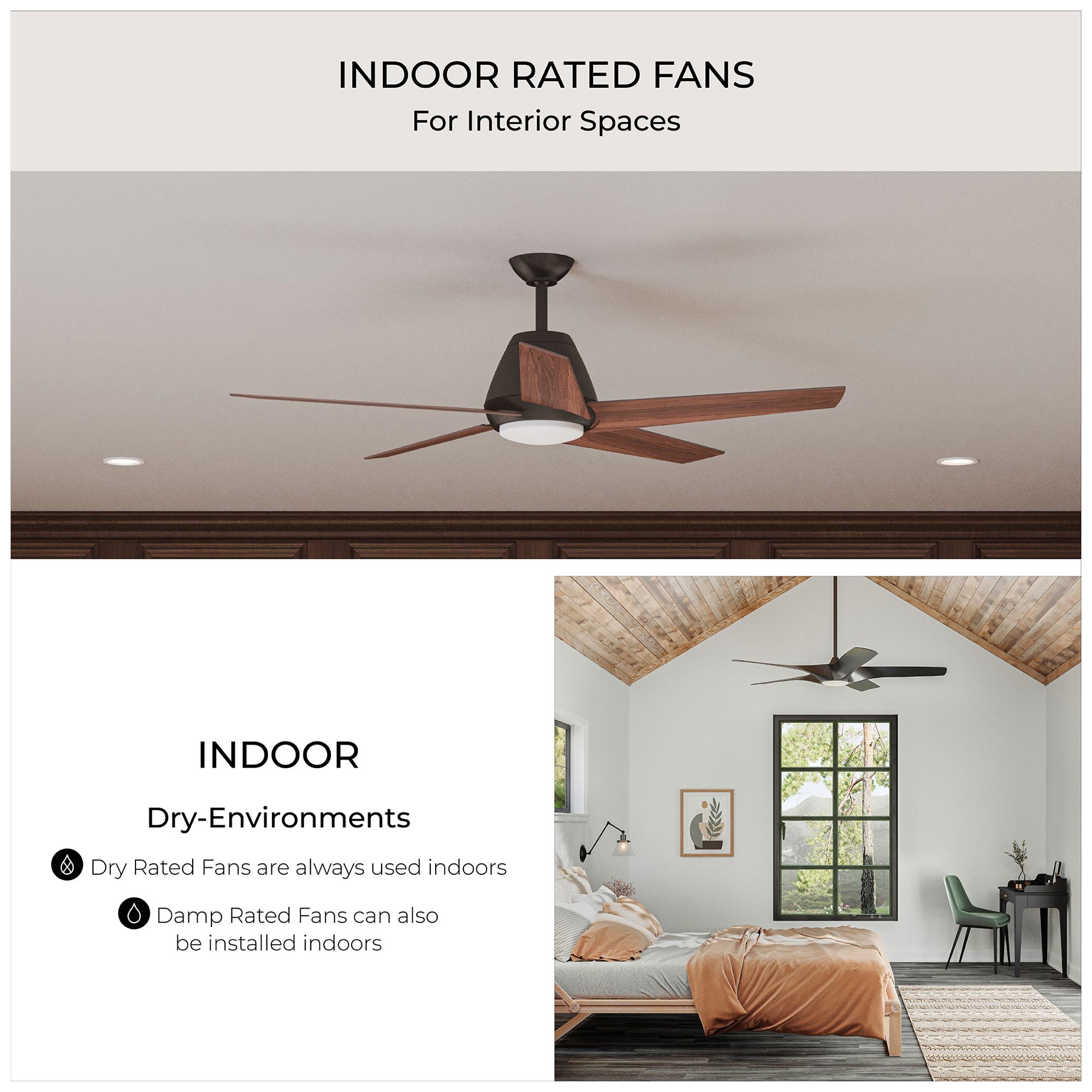 Springer Collection 52-Inch 12-Blade DC Motor Windmill Ceiling Fan