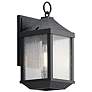 Springfield 13 1/2" High Distressed Black Outdoor Wall Light