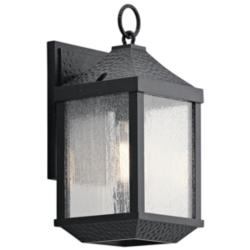 Springfield 13 1/2&quot; High Distressed Black Outdoor Wall Light
