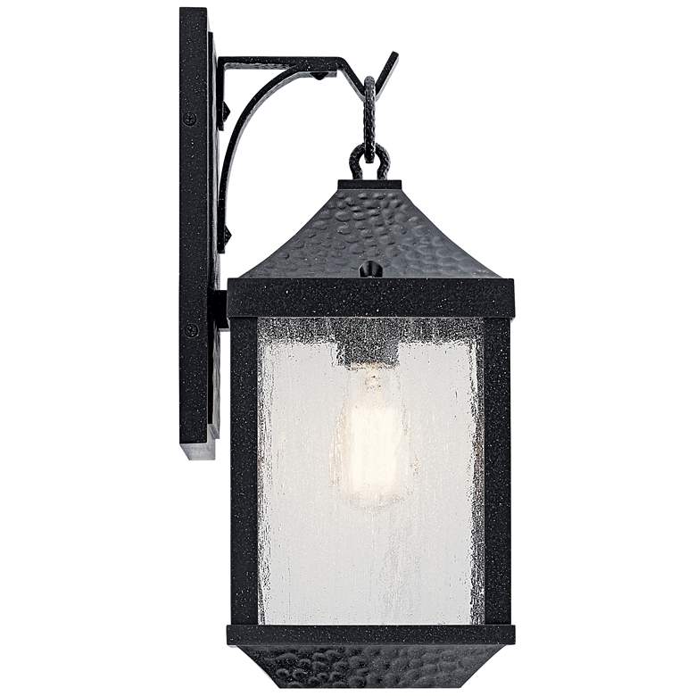 Image 1 Springfield 17 3/4 inch High Distressed Black Outdoor Wall Light
